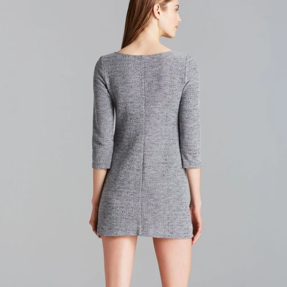 Elegant Gray Women's Dress - Picture 3 of 4